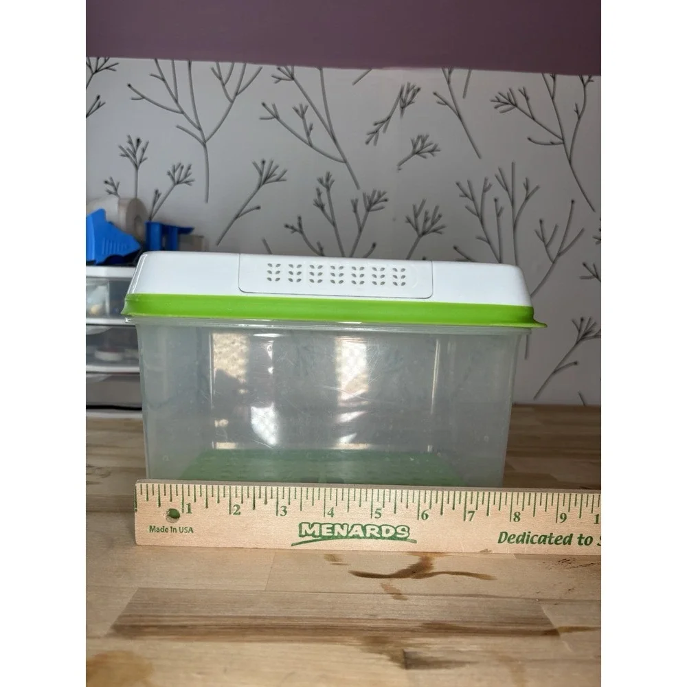 Rubbermaid Produce Saver Set‎ 6.3 & 17.3 Cups Green White Vented Lid